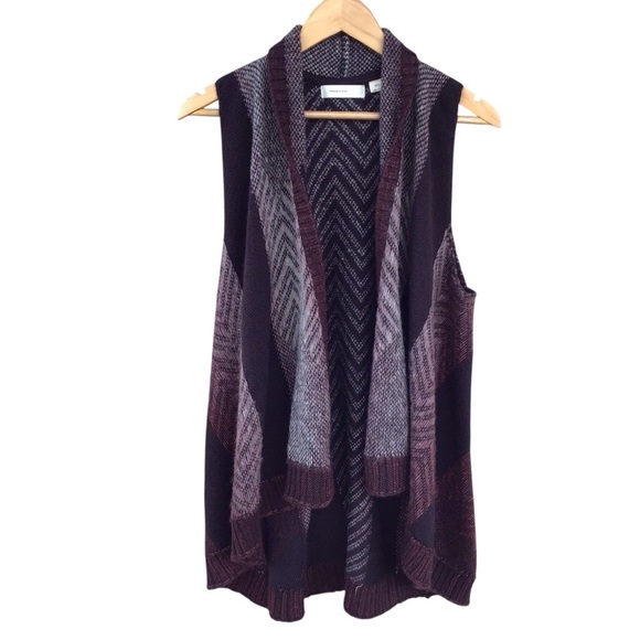 ANTHROPOLOGIE Sleeping on Snow Mabli WOOL Blend Open Vest Size XS S Brown Cozy - Picture 1 of 11